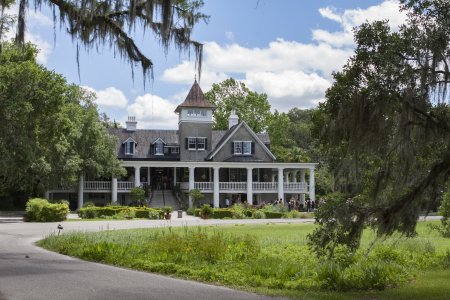 Het woonhuis op de Magnolia plantage